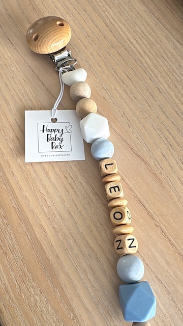 Schnullerkette personalisierbar– Holz & Silikon – Bild 5